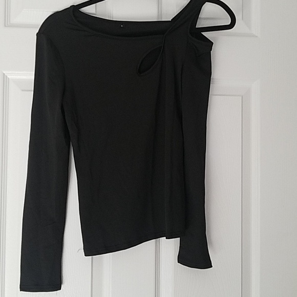 ??? Tops - Black one shoulder top size S